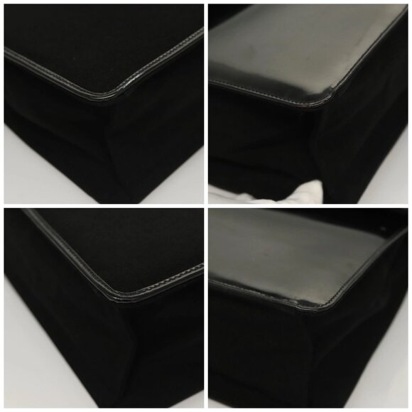 PRADA Hand Bag Canvas Black Silver Auth sw1249 - Picture 13 of 15